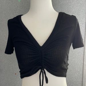 Urban Outfitters x Project Social T Black Cinch-front top